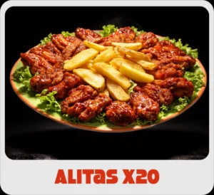 $48.000 | En Salsa BBQ, BBQ Picante, BBQ mora, Maracuya, Miel Mostaza o Agridulce Acompañadas de porción de papas y ensalada, todo con salsas de la casa.