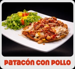 $18.000 | Acompañado de trozos de chicharron, tocineta maduritos queso gratinado y porción de ensalada en salsas de la casa.