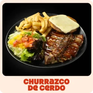 $0.000 | Acompañadas de papas a la francesa, porción de ensalada de lechuga, tomate, mango, y arepa con queso Mozzarella, todo en salsas de la casa.