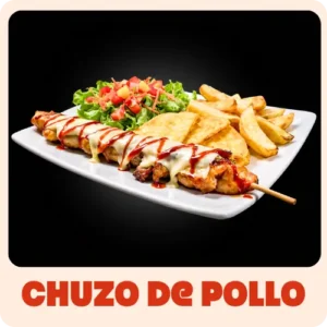 $26.000 | Acompañadas de papas a la francesa, arepa con queso mozzarella, lechuga, mango y tomate, todo en salsa de la casa.