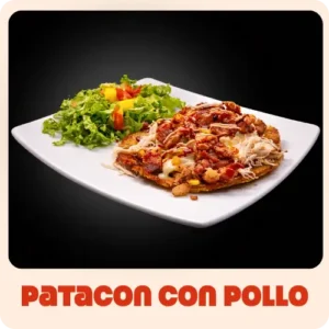 $18.000 | Acompañado de trozos de chicharron, tocineta maduritos queso gratinado y porción de ensalada de lechuga, tomate y mango, todo en salsas de la casa.