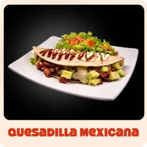 $21.000 | Carne de cerdo, tocineta, pimentón, cebolla, queso gratinado y porción de ensalada de lechuga, tomate y mango, todo en salsas de la casa.