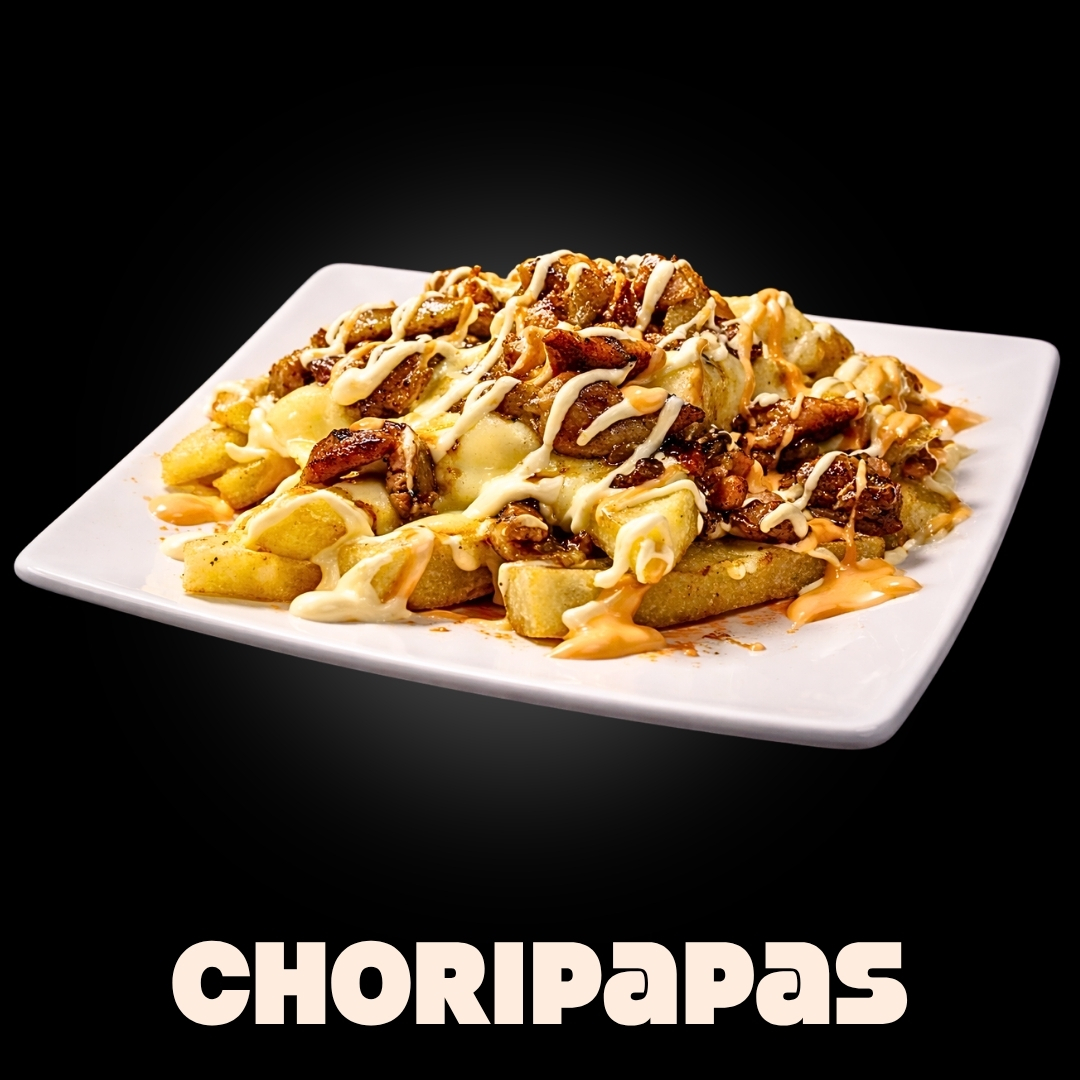 $8.000 | Porción de papas a la francesa con chorizos coctelero, en salsas de la casa.